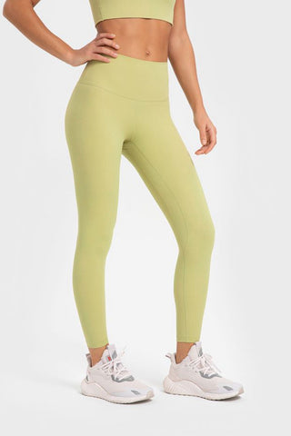 Millennia Highly Stretchy Wide Waistband Yoga Leggings Trendsi