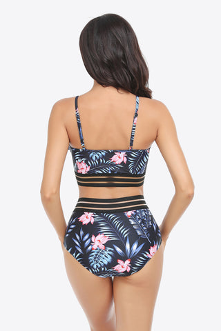 Ruffled Plunge Bikini Set Divacious