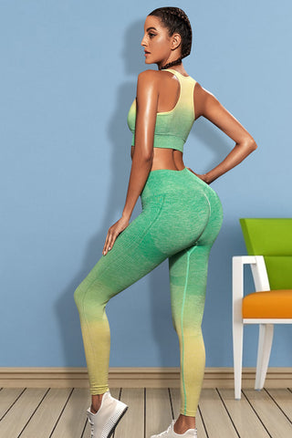 Gradient Sports Tank and Leggings Set Trendsi