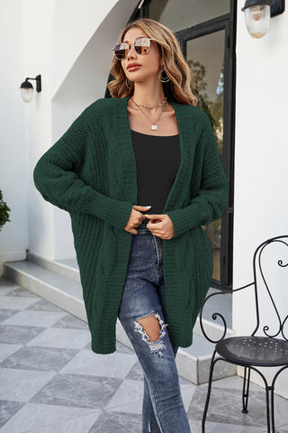 Open Front Dolman Sleeve Cardigan Divacious