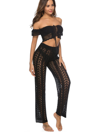 Cutout Drawstring High Waist Swim Pants Divacious