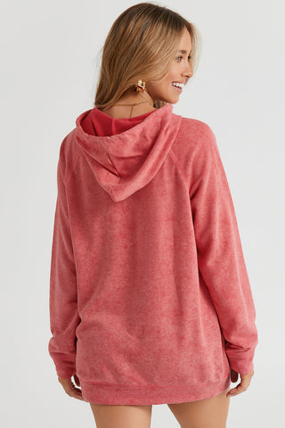 Long Sleeve Front Pocket Hoodie Divacious