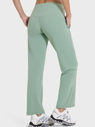 Millennia Pocketed High Waist Active Pants Trendsi