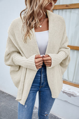 Open Front Long Sleeve Cardigan Divacious