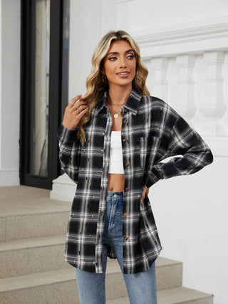 Plaid Button Up Long Sleeve Shirt Divacious