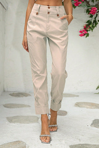 Straight Leg Pants with Pockets Divacious