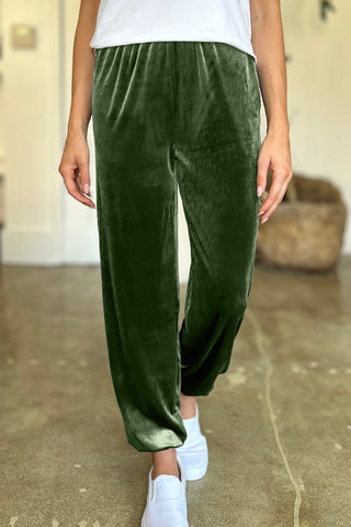 Pocketed Elastic Waist Joggers Divacious