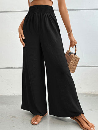 Wide Waistband Relax Fit Long Pants Divacious