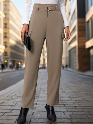 High Waist Straight Pants - Divacious