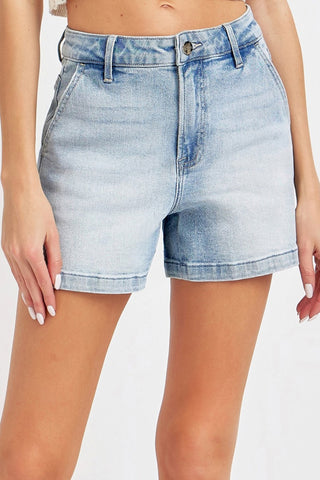 Full Size High Rise Denim Shorts Divacious