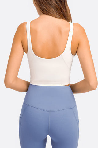 Millennia Deep V-Neck Crop Sports Bra Trendsi