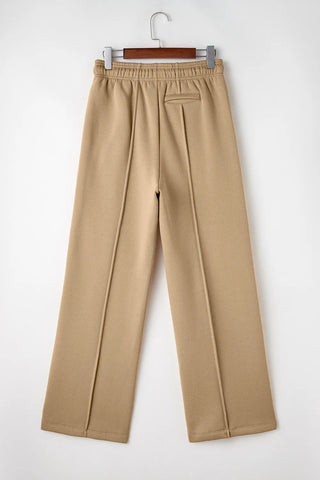 Drawstring Wide Leg Pants with Pockets - Divacious