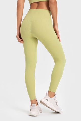 Millennia Highly Stretchy Wide Waistband Yoga Leggings Trendsi