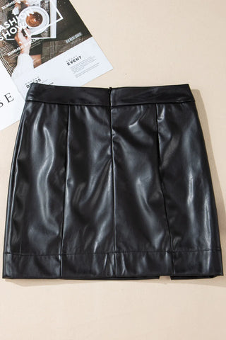 PU Leather Mini Skirt - Divacious