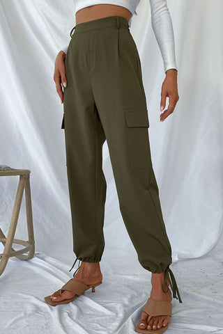 Drawstring Ankle Cargo Pants Divacious