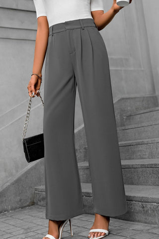 Pocketed High Waist Pants Divacious