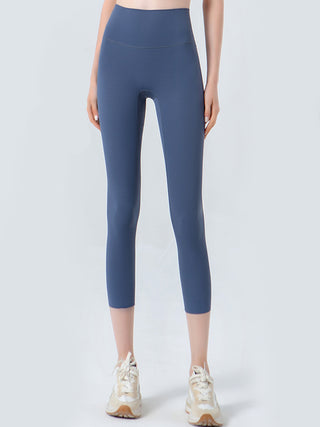 Wide Waistband Cropped Sports Leggings Trendsi