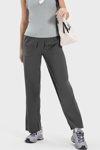 Millennia Drawstring Pocketed Active Pants Trendsi