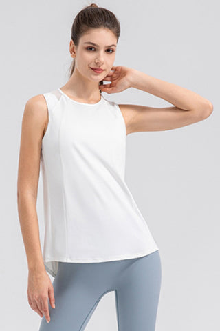 Round Neck Wide strap Active Tank Trendsi