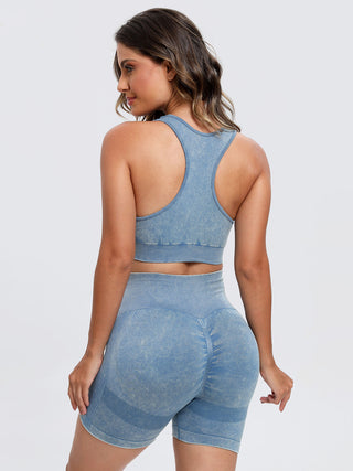 Scoop Neck Wide Strap Top and Shorts Active Set Trendsi