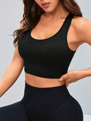 Cutout Racerback Scoop Neck Active Tank Trendsi