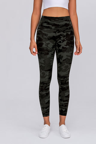 Millennia Wide Seamless Band Waist Sports Leggings Trendsi