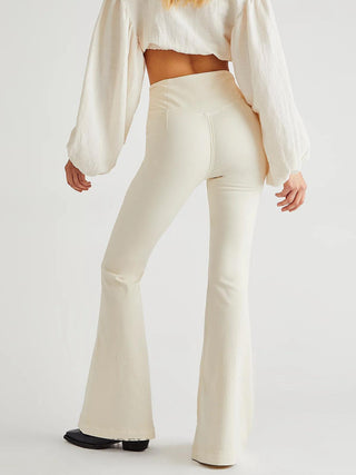 Asymmetric Waist Flare Jeans Divacious