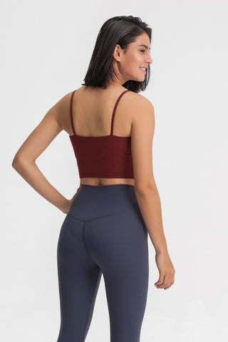 Millennia Feel Like Skin Scoop Neck Sports Cami Trendsi