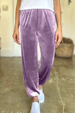 Pocketed Elastic Waist Joggers Divacious