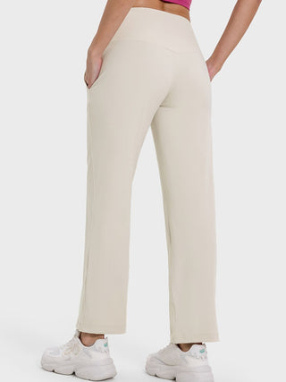 Millennia Pocketed High Waist Active Pants Trendsi