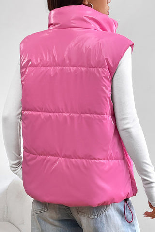 Zip Up Collared Vest Trendsi