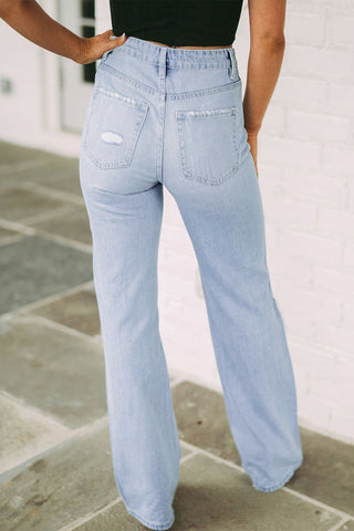 Distressed High Waist Jeans Divacious