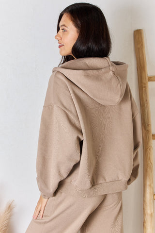 Oversized Zip Up Drawstring Hoodie Divacious