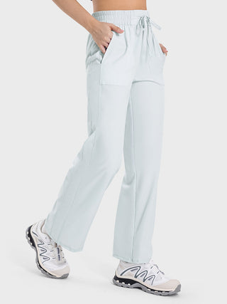 Millennia Drawstring Pocketed Active Pants Trendsi