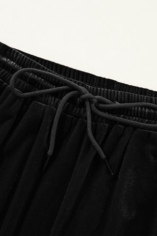 Drawstring Wide Leg Active Pants Trendsi