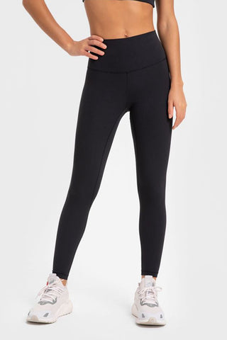 Millennia Highly Stretchy Wide Waistband Yoga Leggings Trendsi