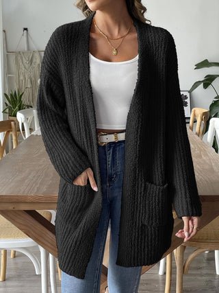 Open Front Long Sleeve Cardigan Divacious