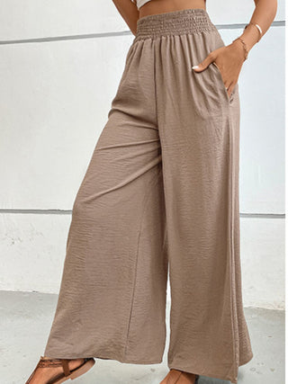 Wide Waistband Relax Fit Long Pants Divacious