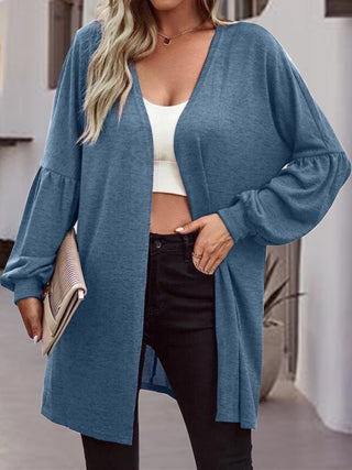 Open Front Long Sleeve Cardigan Divacious