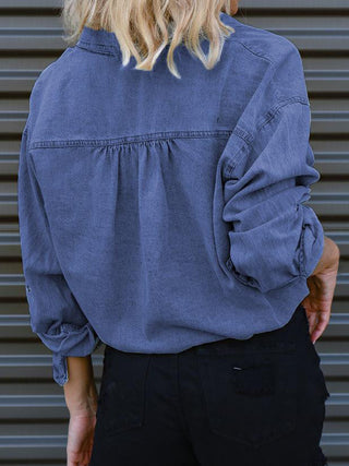 Tie Detail Denim Top Divacious