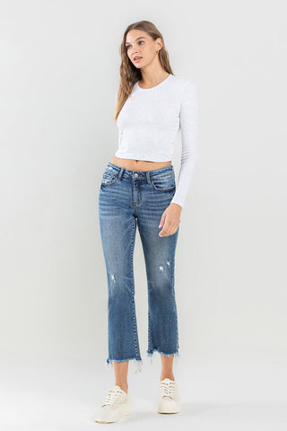 Lovervet Mid Rise Frayed Hem Jeans Divacious