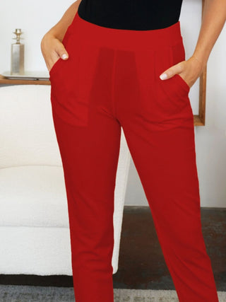 Pocketed High Waist Skinny Pants Divacious