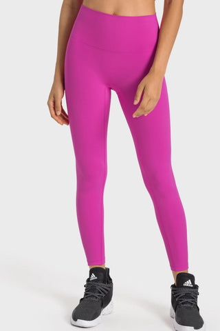 Millennia High-Rise Wide Waistband Yoga Leggings Trendsi