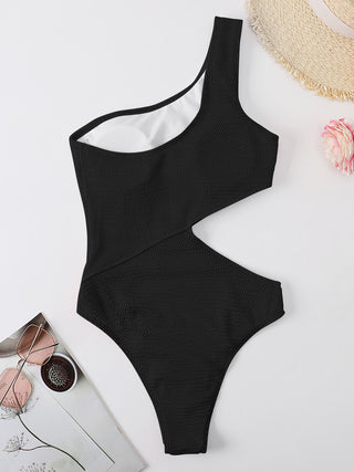 Cutout One Shoulder One-Piece Swimwear Divacious