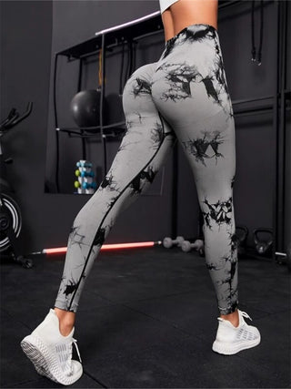 Printed High Waist Active Pants Trendsi