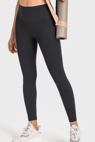 Millennia High-Rise Wide Waistband Yoga Leggings Trendsi