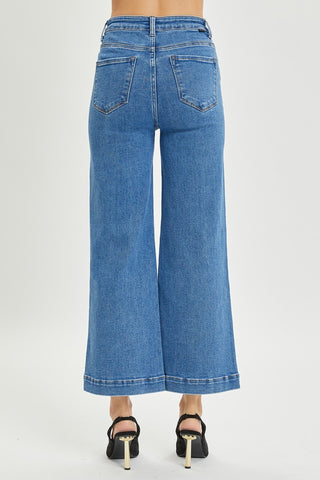 Full Size High Rise Wide Leg Jeans Divacious