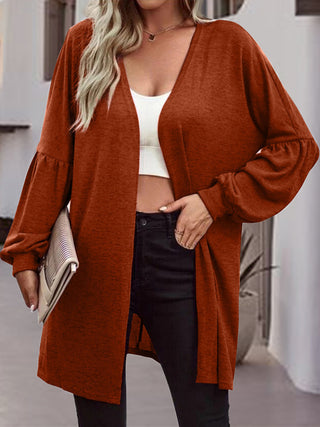 Open Front Long Sleeve Cardigan Divacious