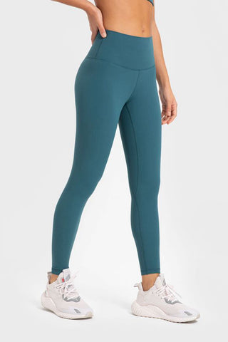 Millennia Highly Stretchy Wide Waistband Yoga Leggings Trendsi