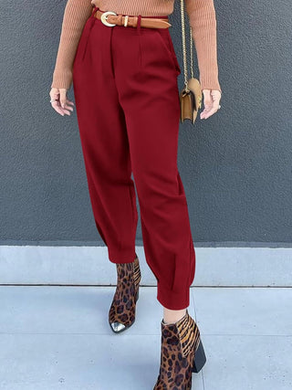 High Waist Cropped Pants Divacious